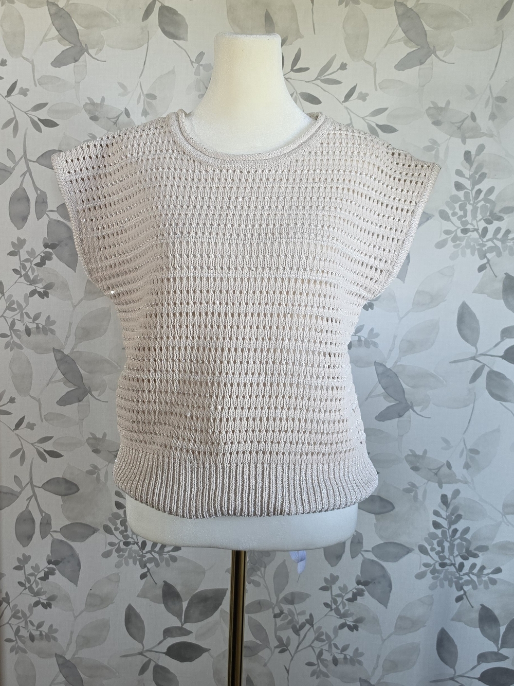 Joie Open-Knit Cap Sleeve Sweater